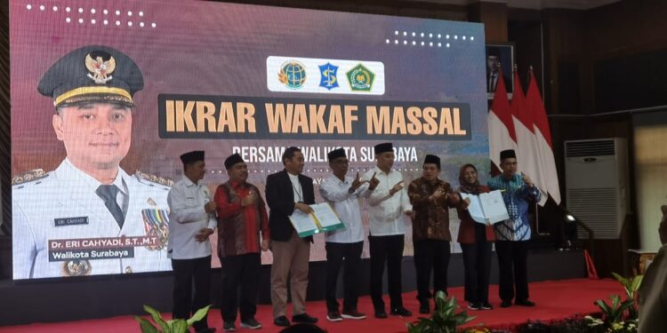 Pemkot Surabaya Percepat Sertifikasi Tanah Wakaf, Gandeng BPN hingga Kemenag Perkuat Legalitas Tempat Ibadah, Pemkot Surabaya Gelar Ikrar Wakaf Massal